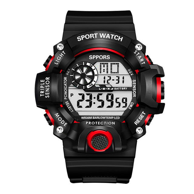 YIKAZE Men's Multifunction LED Digital Sports Watch