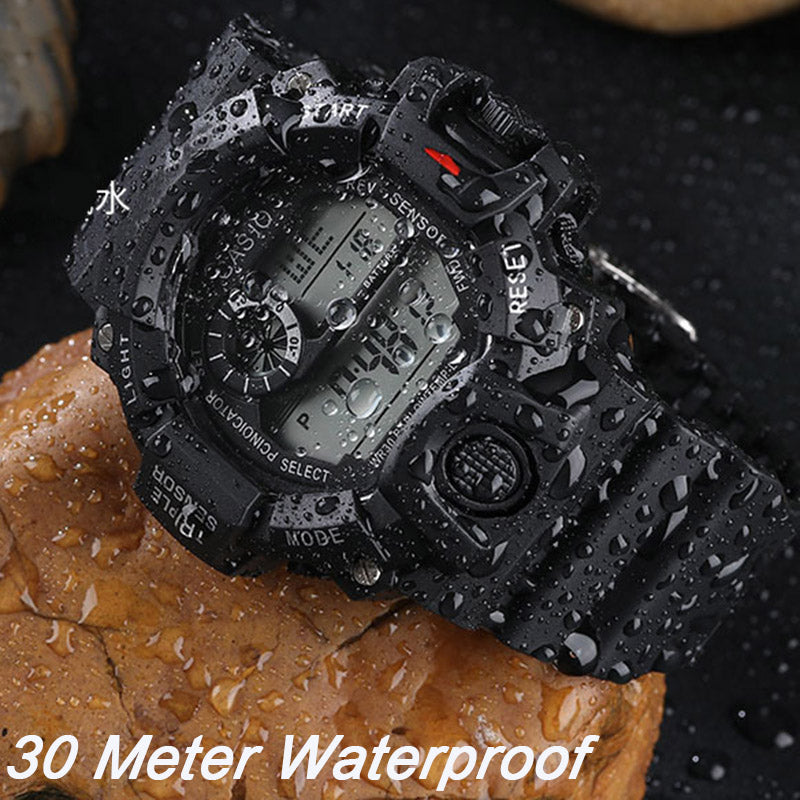 YIKAZE Men's Multifunction LED Digital Sports Watch