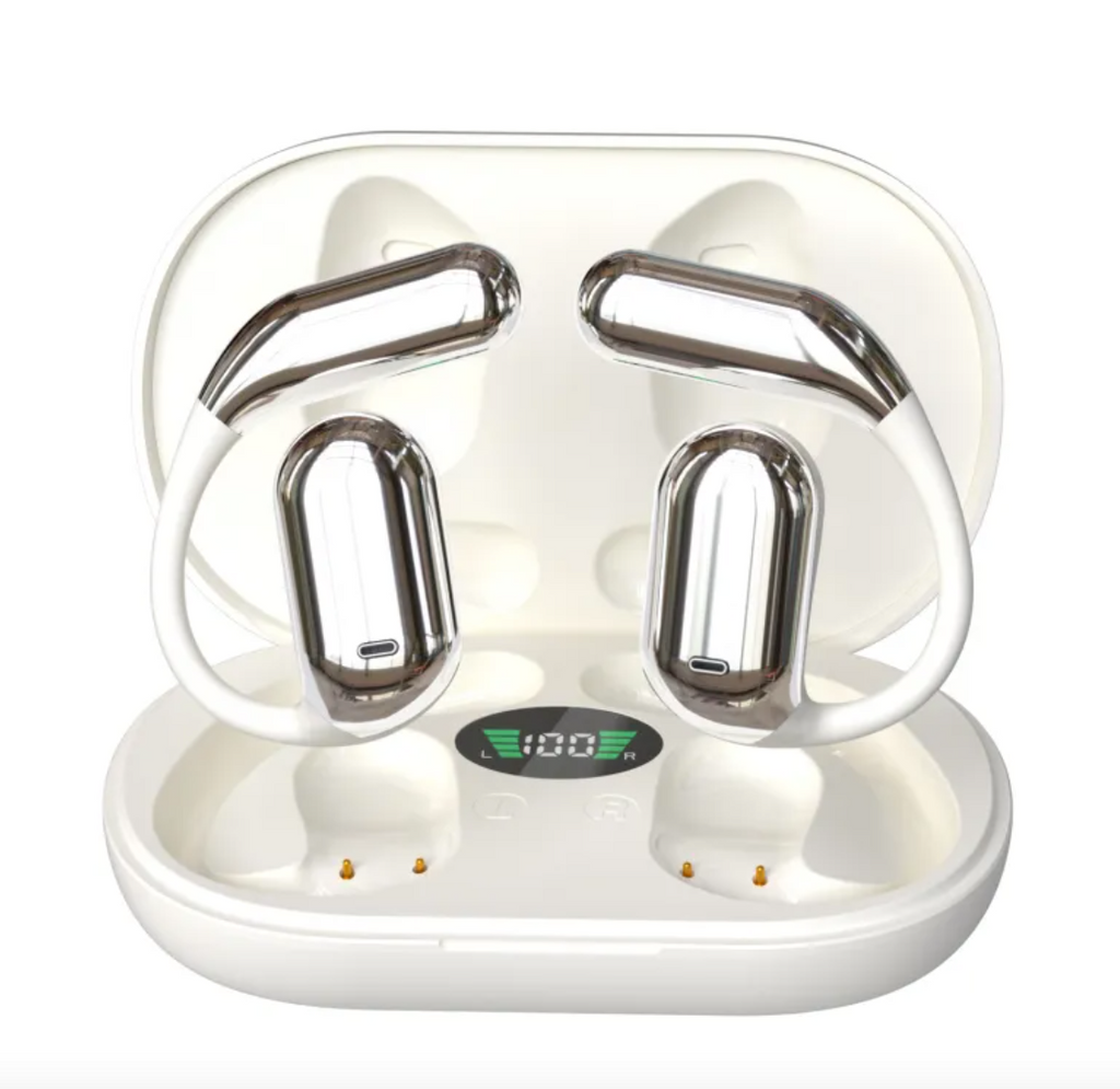 Ear-Mounted Bluetooth Headset with LED Display