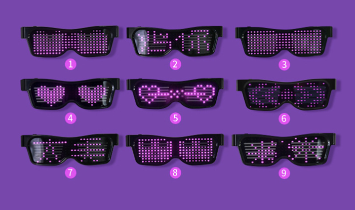 Bluetooth LED Glasses with DIY Animation Editing
