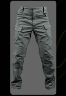 Men's Tactical Slim Fit Pants with Multiple Pockets