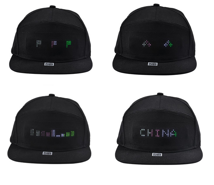 Colorful LED Display Baseball Cap