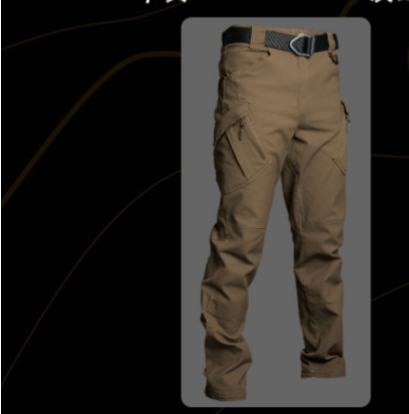 Men's Tactical Slim Fit Pants with Multiple Pockets
