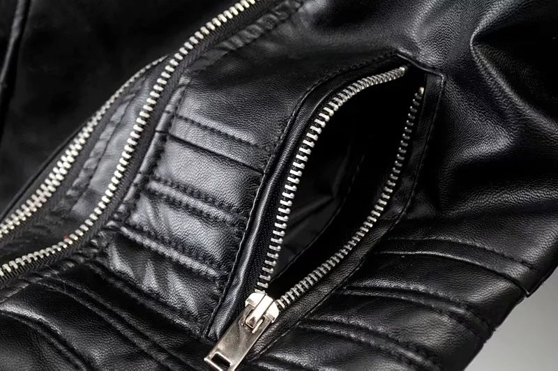 2019 Women's Slim Fit PU Leather Biker Jacket