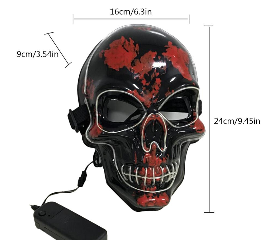 LED Skull Mask - Glowing Horror Mask