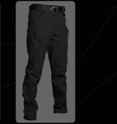 Men's Tactical Slim Fit Pants with Multiple Pockets