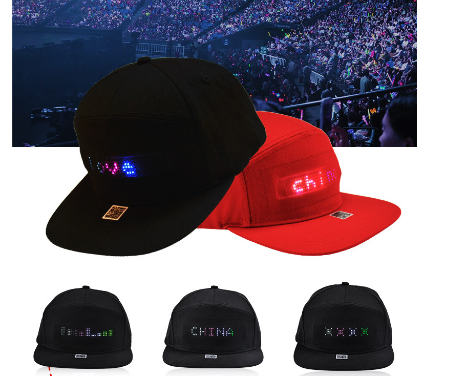 Colorful LED Display Baseball Cap