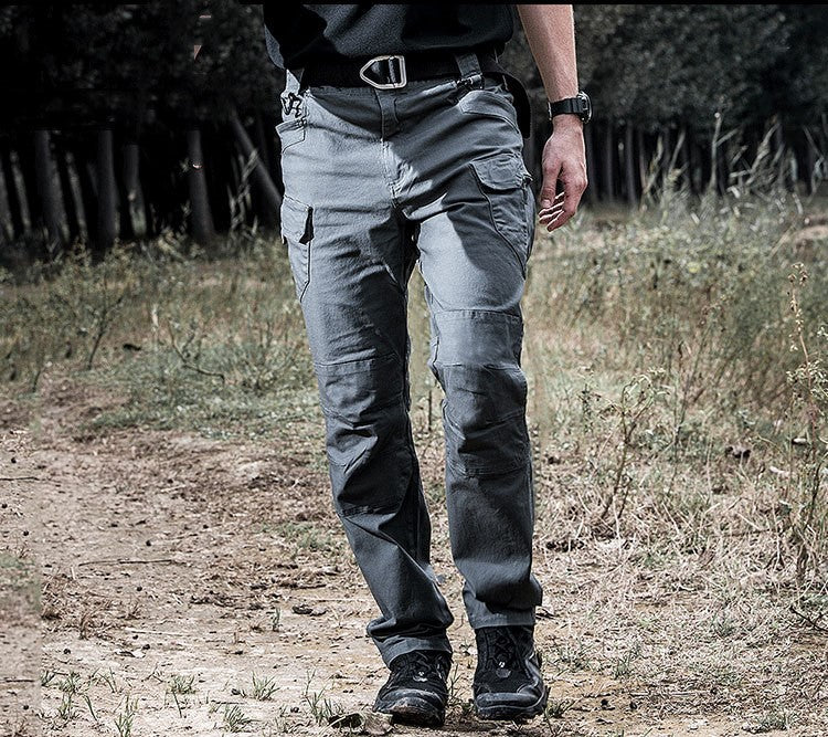 Men's Tactical Slim Fit Pants with Multiple Pockets