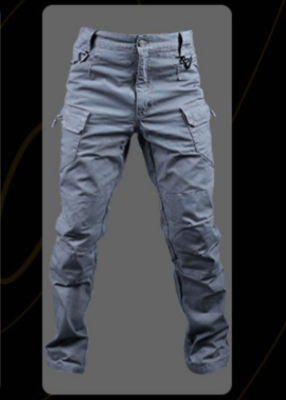 Men's Tactical Slim Fit Pants with Multiple Pockets