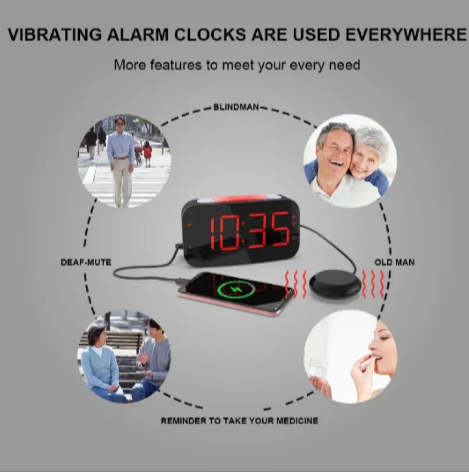LED Vibrating Alarm Clock
