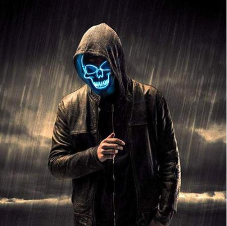 LED Skull Mask - Glowing Horror Mask