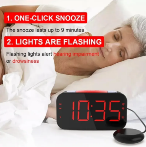 LED Vibrating Alarm Clock