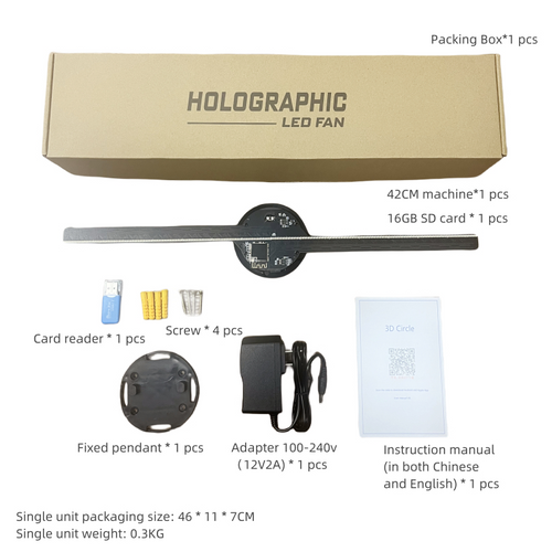 3D LED Holographic Fan Display