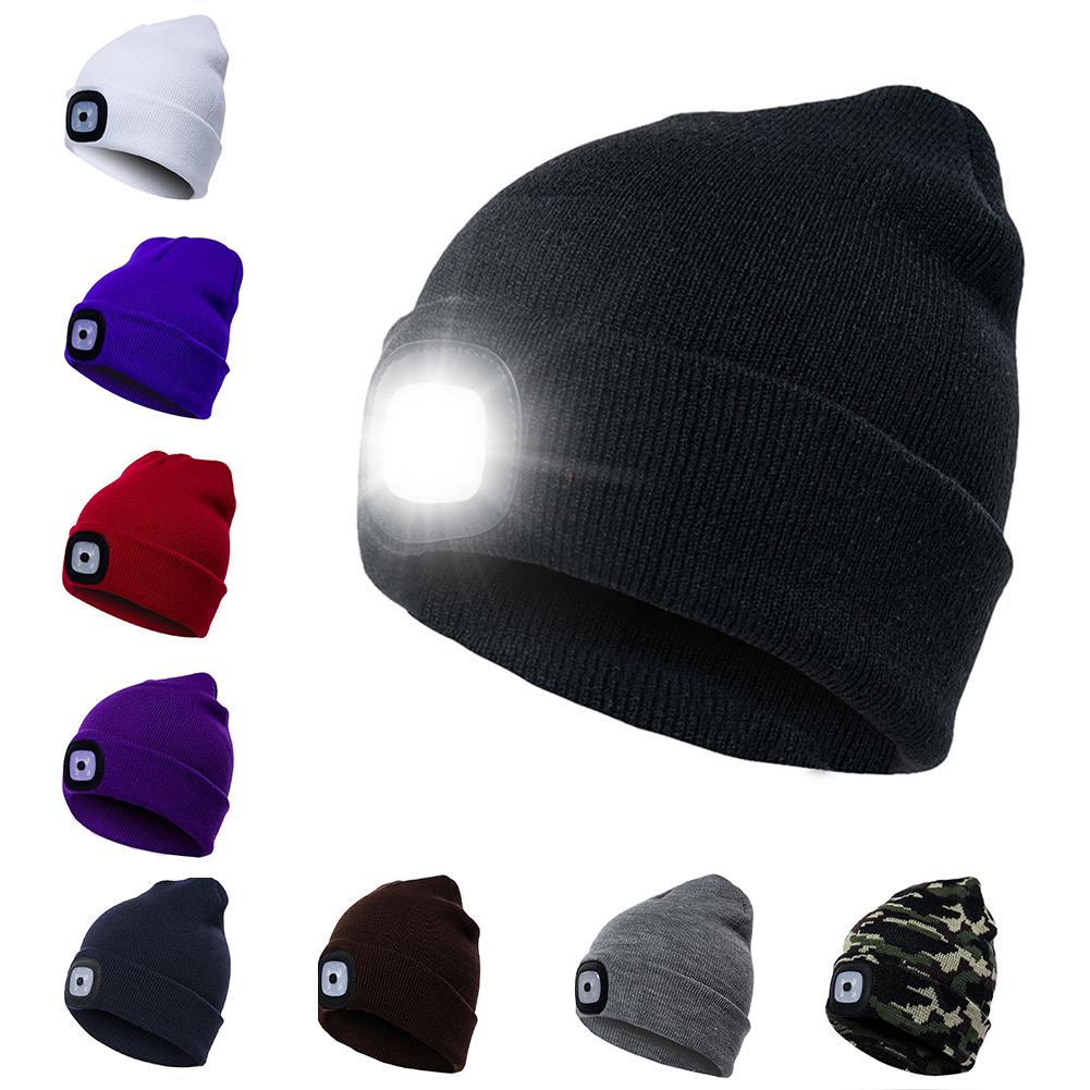 LED Knitted Hat with Lighted Features